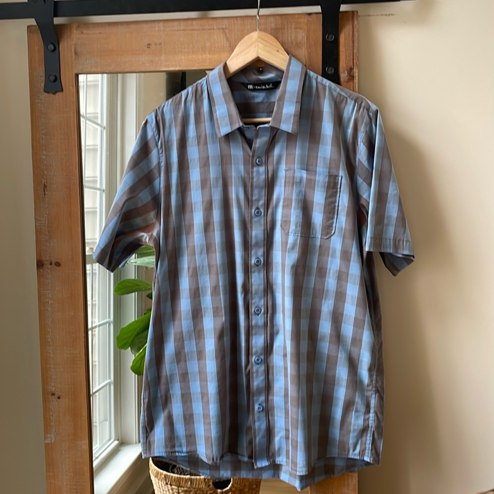 Travis Matthew Buffalo Plaid Short Sleeve Shirt Size L